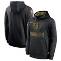 Friene LV.Raiders Black Salute to Service Hoodies Limited Game Blank Player Stitched Jerseys
