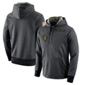 Friene LV.Raiders Gray Pullover Hoodies Home Game Blank Player Stitched Jerseys