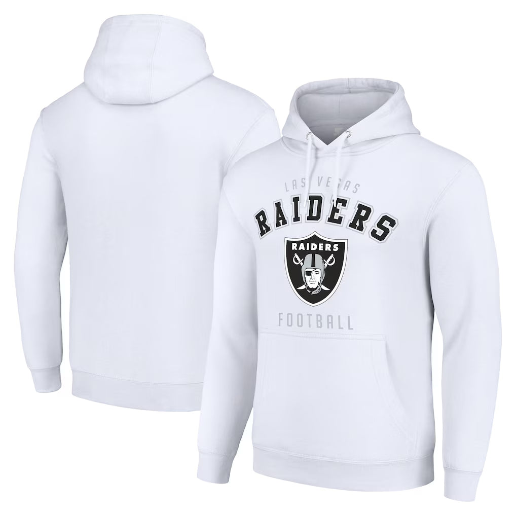 Friene LV.Raiders White LOGO Pullover Hoodies Home Game Blank Player Stitched Jerseys
