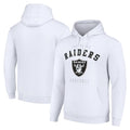 Friene LV.Raiders White LOGO Pullover Hoodies Home Game Blank Player Stitched Jerseys
