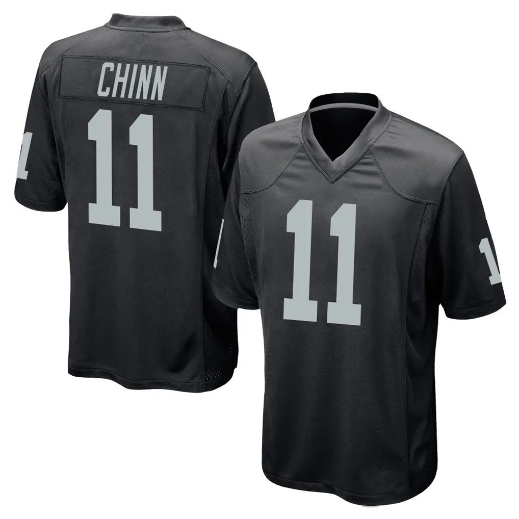 Friene LV.Raiders #11 Jeremy Chinn Player Black Home Game Stitched Jerseys