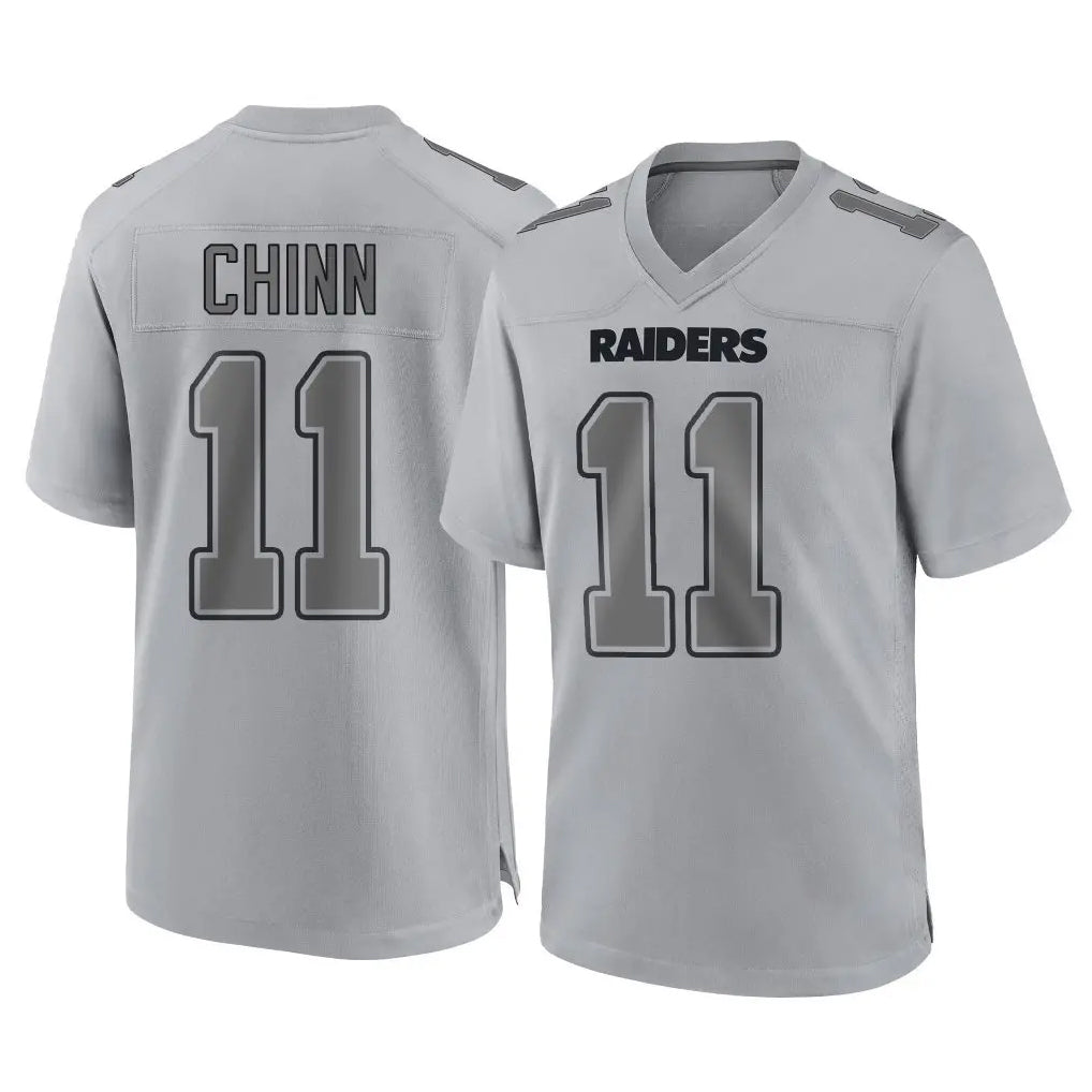 Friene LV.Raiders #11 Jeremy Chinn Player Gray Atmosphere Fashion Limited Game Stitched Jerseys