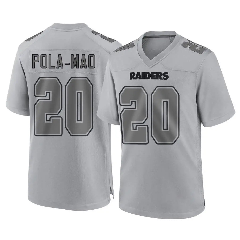 Friene LV.Raiders #20 Isaiah Pola-Mao Player Gray Atmosphere Fashion Limited Game Stitched Jerseys