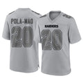 Friene LV.Raiders #20 Isaiah Pola-Mao Player Gray Atmosphere Fashion Limited Game Stitched Jerseys