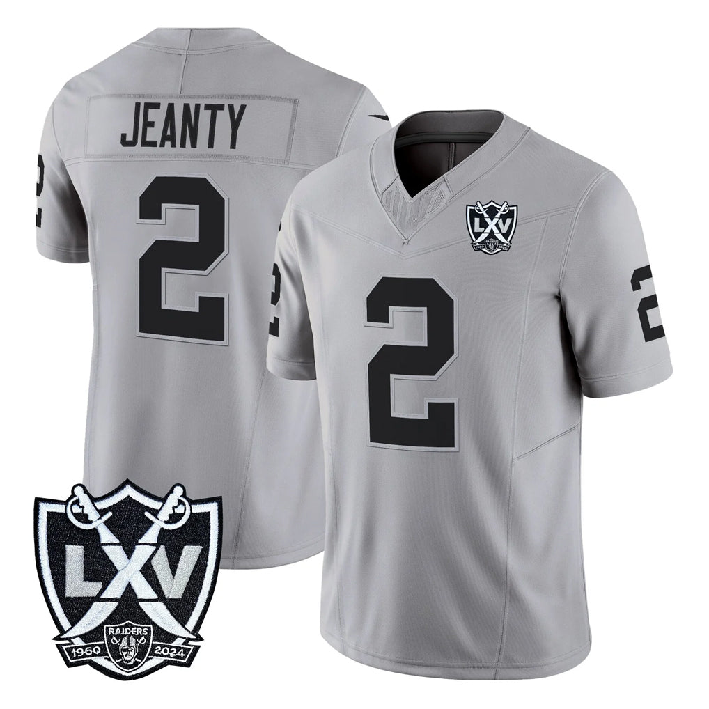 Friene LV.Raiders #2 Ashton Jeanty Player Gray 2026 Vapor Limited Home Game Stitched Jerseys