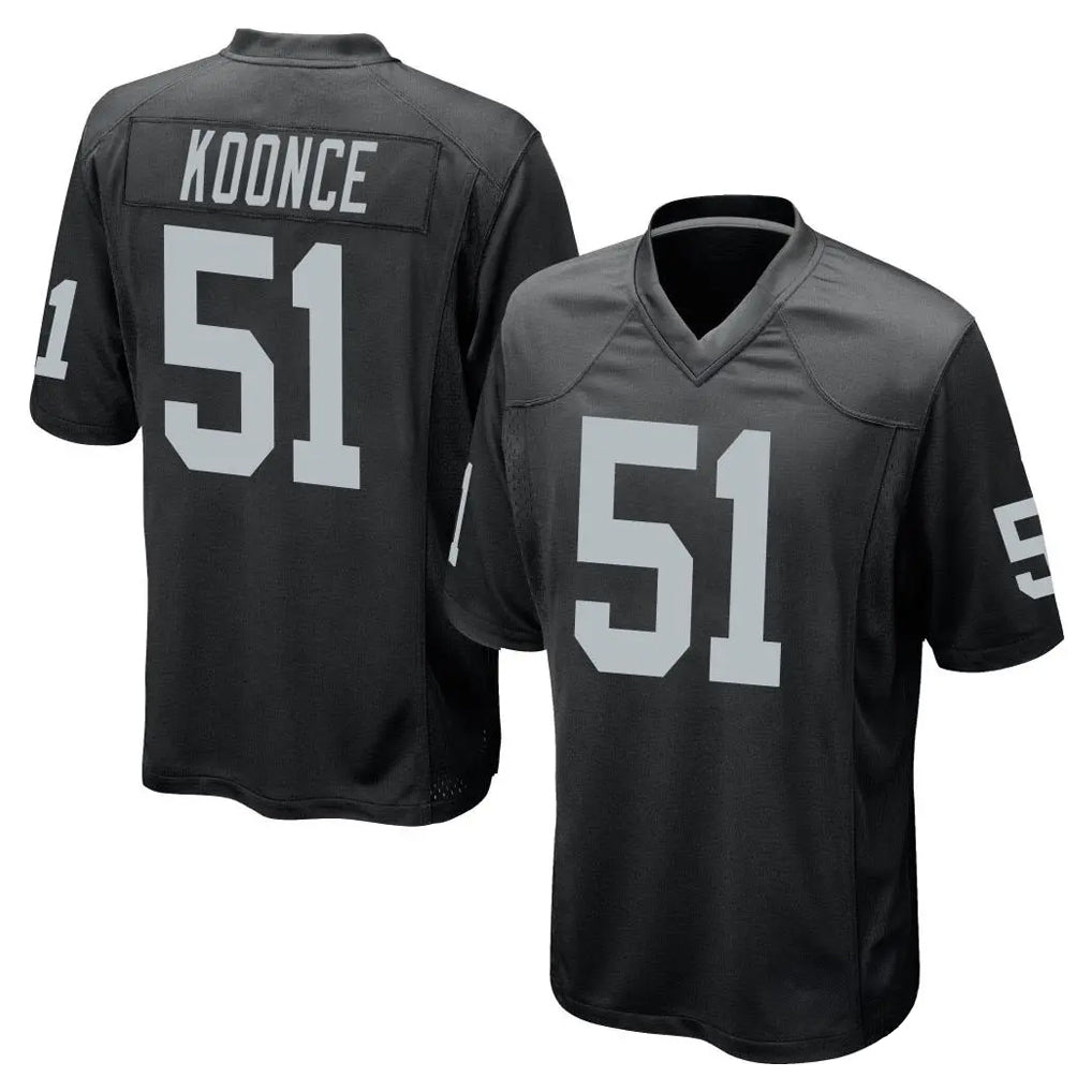 Friene LV.Raiders #51 Malcolm Koonce Player Black Home Game Stitched Jerseys