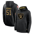 Friene LV.Raiders #51 Malcolm Koonce Player Black Salute to Service Hoodies Limited Game Stitched Jerseys
