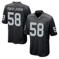 Friene LV.Raiders #58 Jackson Powers-Johnson Player Black Home Game Stitched Jerseys