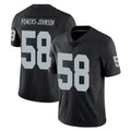 Friene LV.Raiders #58 Jackson Powers-Johnson Player Black Limited Vapor Untouchable Home Game Stitched Jerseys