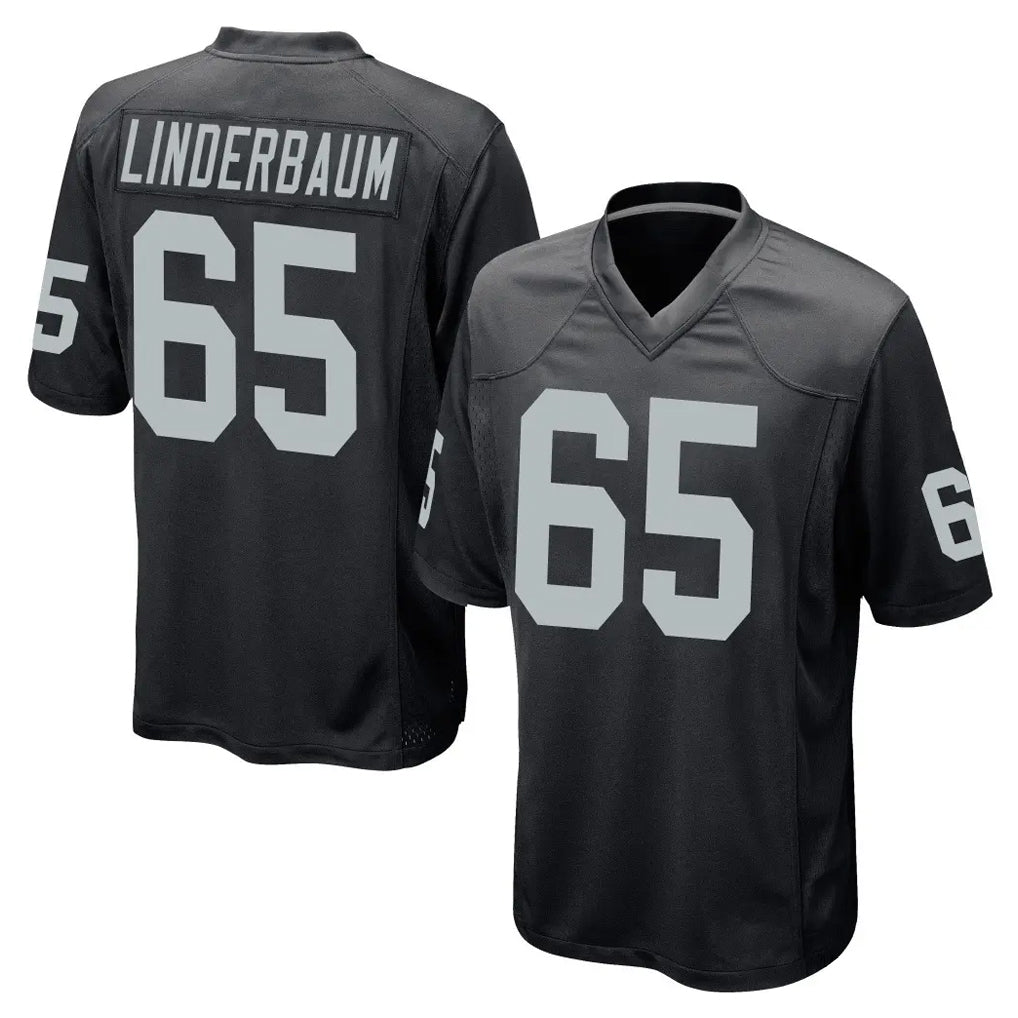 Friene LV.Raiders #65 Tyler Linderbaum Player Black Home Game Stitched Jerseys