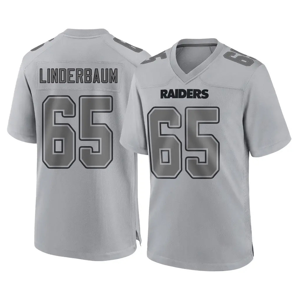 Friene LV.Raiders #65 Tyler Linderbaum Player Gray Atmosphere Fashion Limited Game Stitched Jerseys