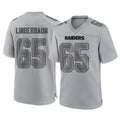Friene LV.Raiders #65 Tyler Linderbaum Player Gray Atmosphere Fashion Limited Game Stitched Jerseys