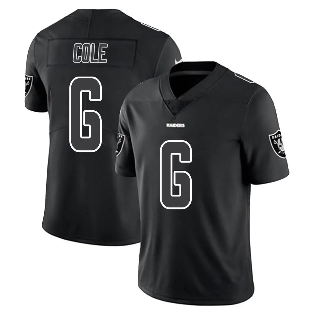 Friene LV.Raiders #6 A.J. Cole Player Black Limited Black Impact Home Game Stitched Jerseys