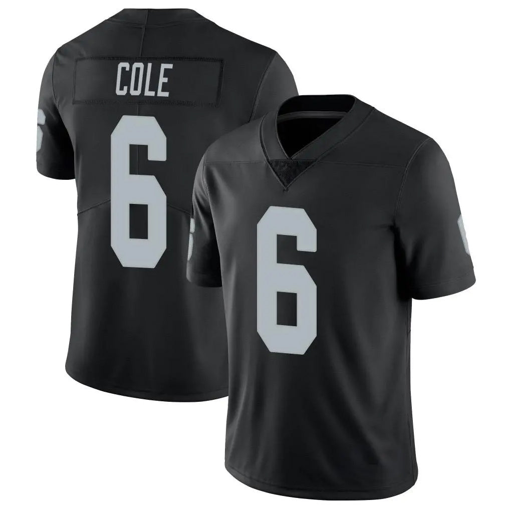 Friene LV.Raiders #6 A.J. Cole Player Black Limited Vapor Untouchable Home Game Stitched Jerseys