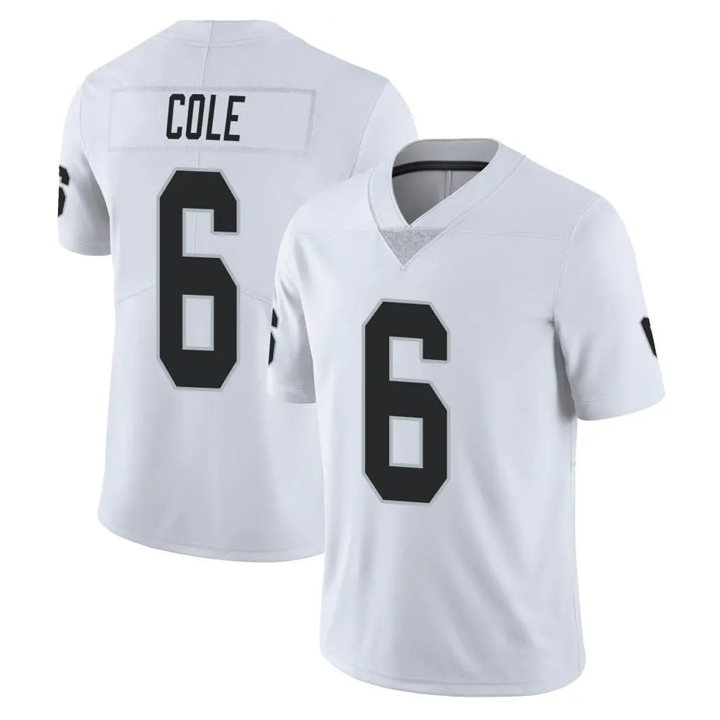 Friene LV.Raiders #6 A.J. Cole Player White Limited Vapor Untouchable Home Game Stitched Jerseys
