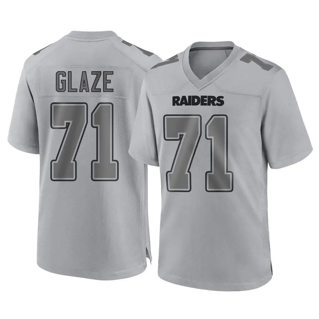 Friene LV.Raiders #71 DJ Glaze Player Gray Atmosphere Fashion Limited Game Stitched Jerseys