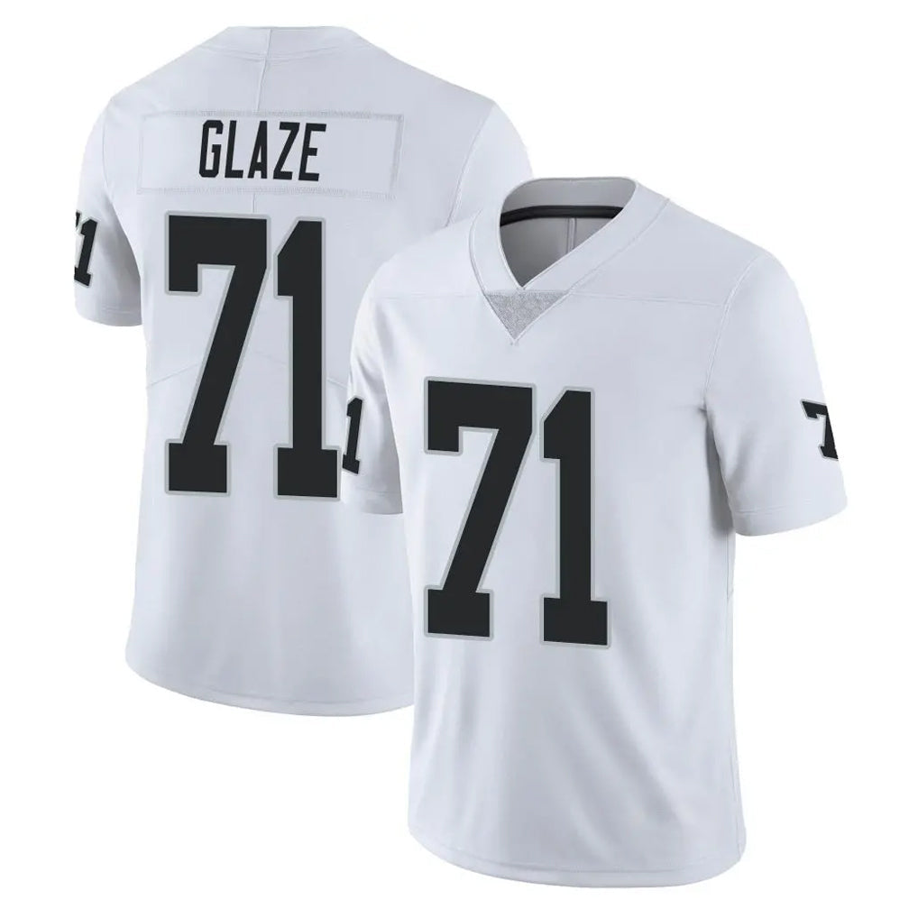 Friene LV.Raiders #71 DJ Glaze Player White Limited Vapor Untouchable Home Game Stitched Jerseys