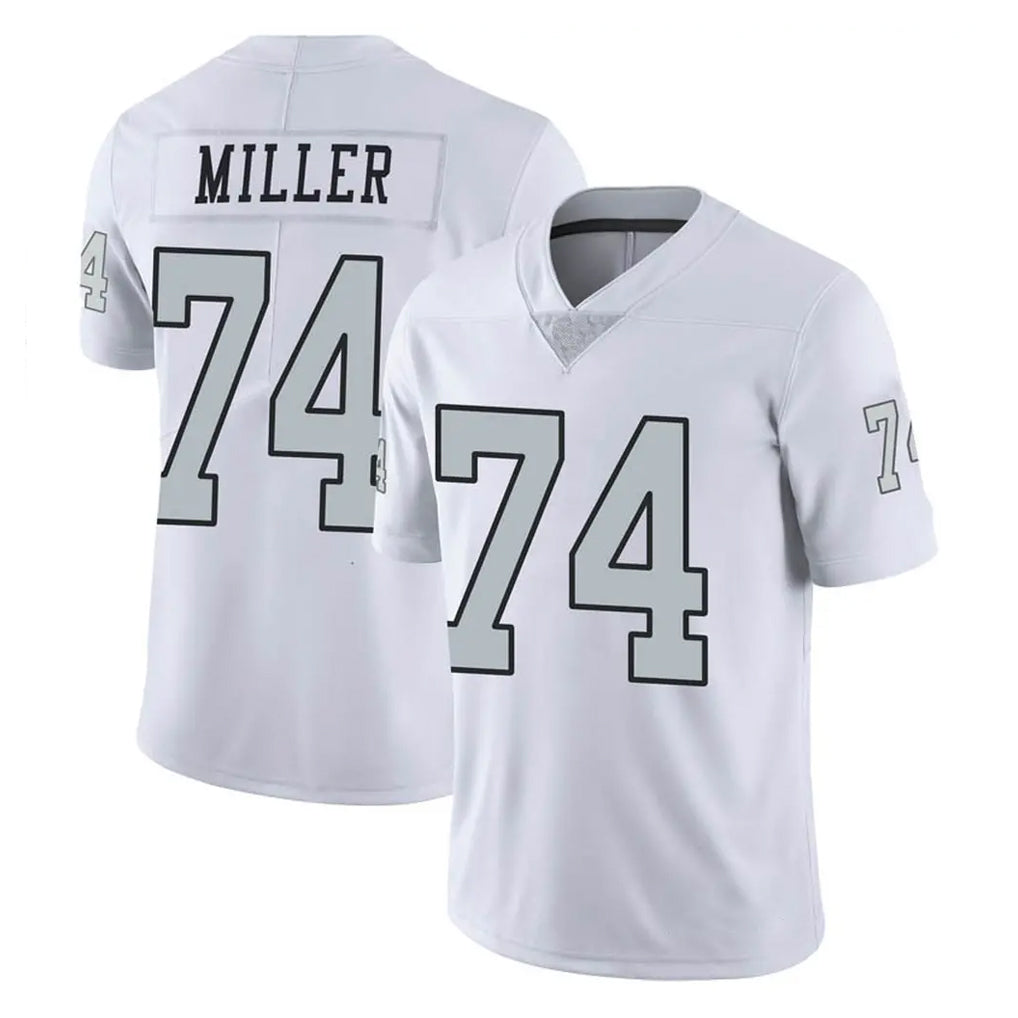 Friene LV.Raiders #74 Kolton Miller Player White Limited Color Rush Home Game Stitched Jerseys