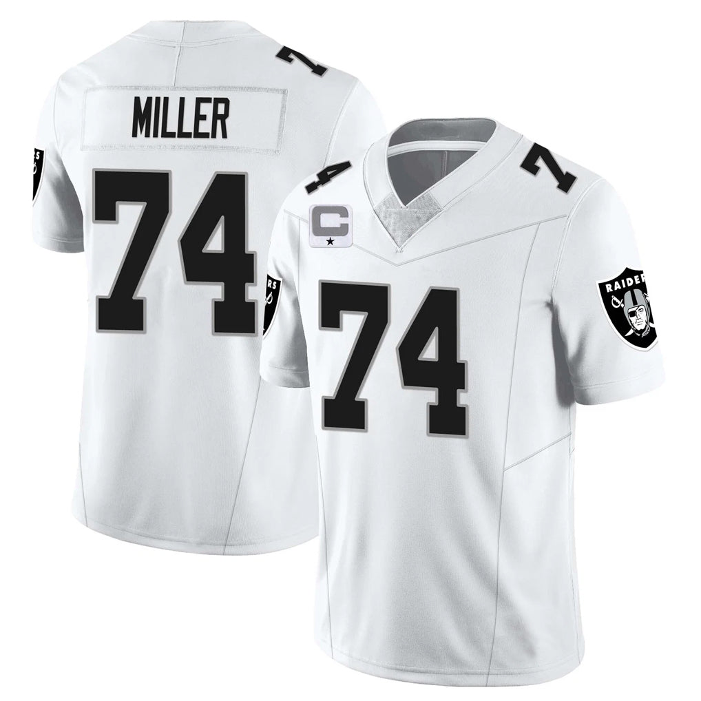 Friene LV.Raiders #74 Kolton Miller Player White Vapor Limited Elite Home Game Stitched Jerseys