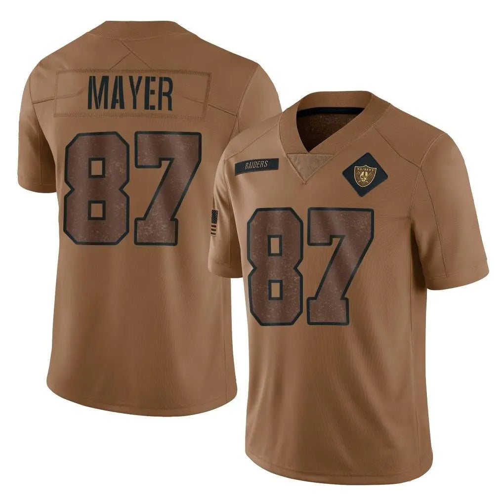 Friene LV.Raiders #87 Michael Mayer Player Brown Salute To Service Limited Stitched Jerseys