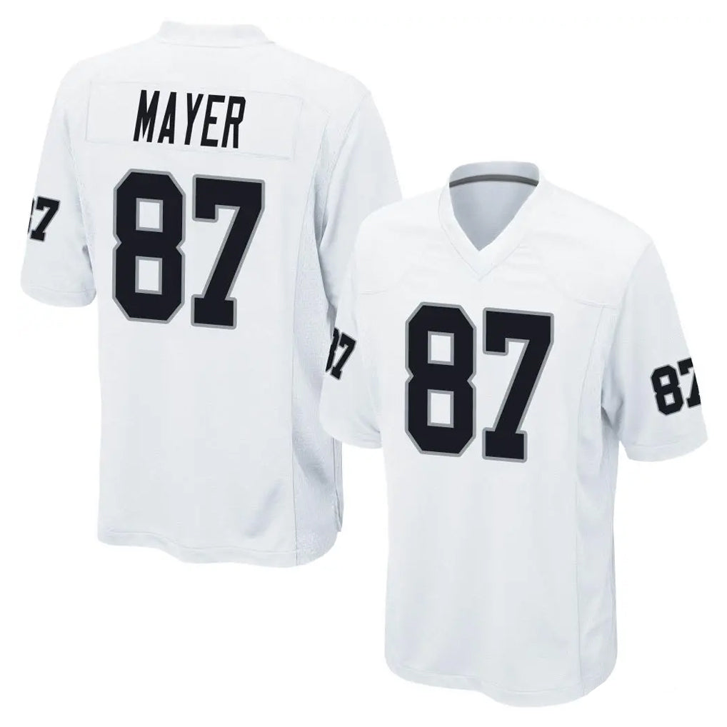 Friene LV.Raiders #87 Michael Mayer Player White Home Game Stitched Jerseys
