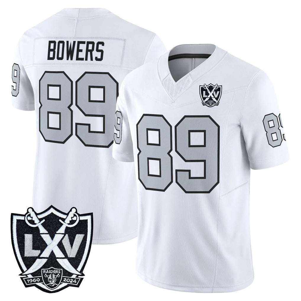 Friene LV.Raiders #89 Brock Bowers Player White 2026 Vapor Limited Home Game Stitched Jerseys