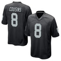Friene LV.Raiders #8 Kirk Cousins Player Black Home Game Stitched Jerseys