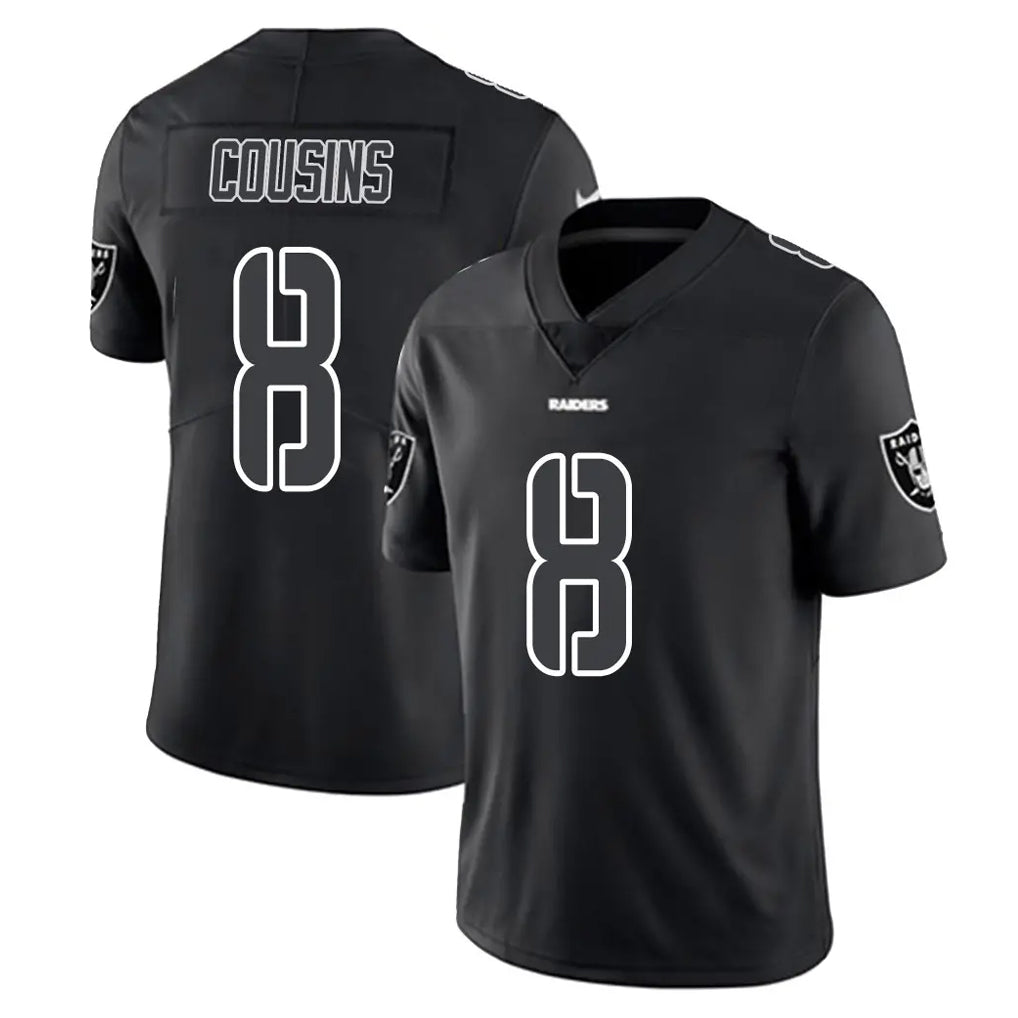 Friene LV.Raiders #8 Kirk Cousins Player Black Limited Black Impact Home Game Stitched Jerseys