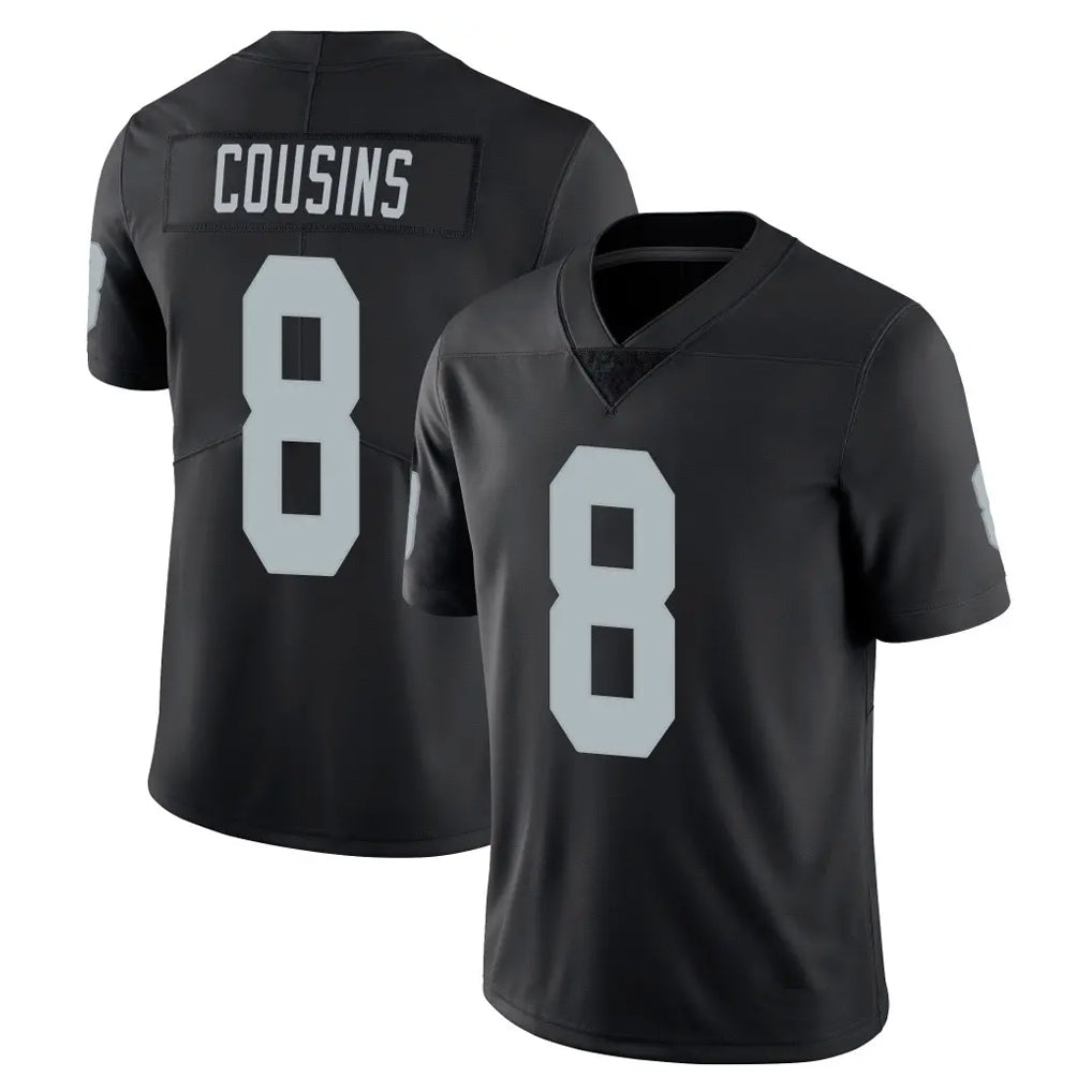 Friene LV.Raiders #8 Kirk Cousins Player Black Limited Vapor Untouchable Home Game Stitched Jerseys