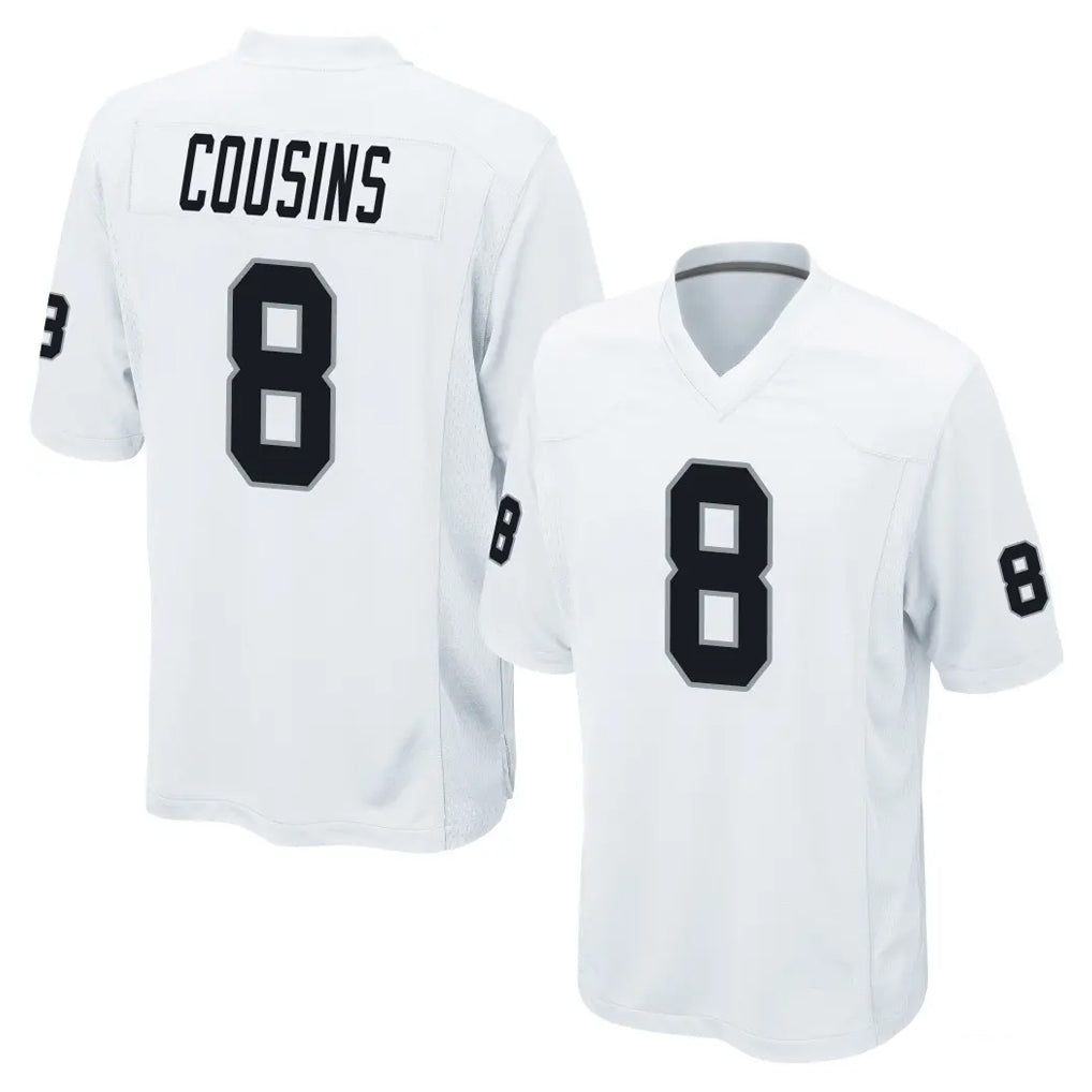 Friene LV.Raiders #8 Kirk Cousins Player White Home Game Stitched Jerseys