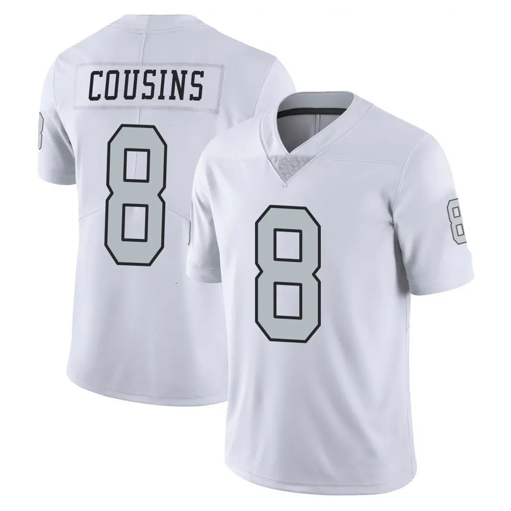 Friene LV.Raiders #8 Kirk Cousins Player White Limited Color Rush Home Game Stitched Jerseys