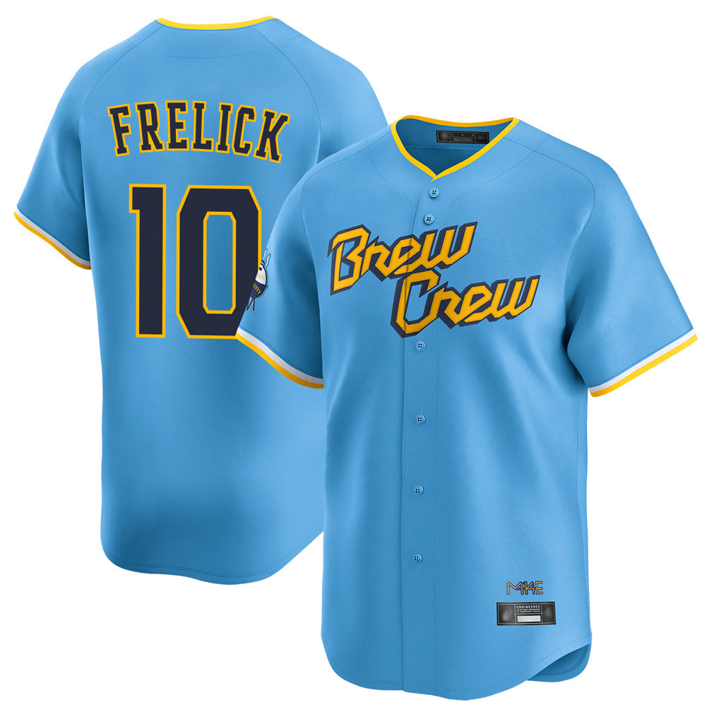 Friene M.Brewers #10 Sal Frelick Player Light Blue City Connect Home Limited Stitched Jerseys