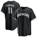Friene M.Brewers #11 Jackson Chourio Player Black Game Home Stitched Jerseys