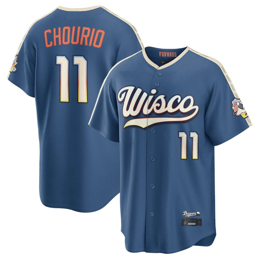 Friene M.Brewers #11 Jackson Chourio Player Blue 2026 City Connect Home Game Stitched Jerseys