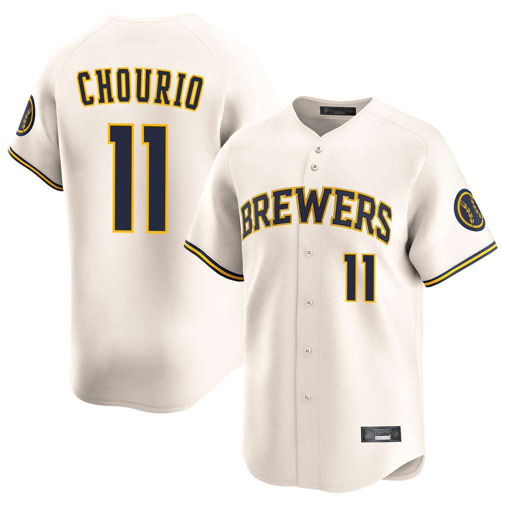 Friene M.Brewers #11 Jackson Chourio Player Cream Home Limited Game Stitched Jerseys
