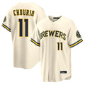Friene M.Brewers #11 Jackson Chourio Player Cream Home Limited Stitched Jerseys
