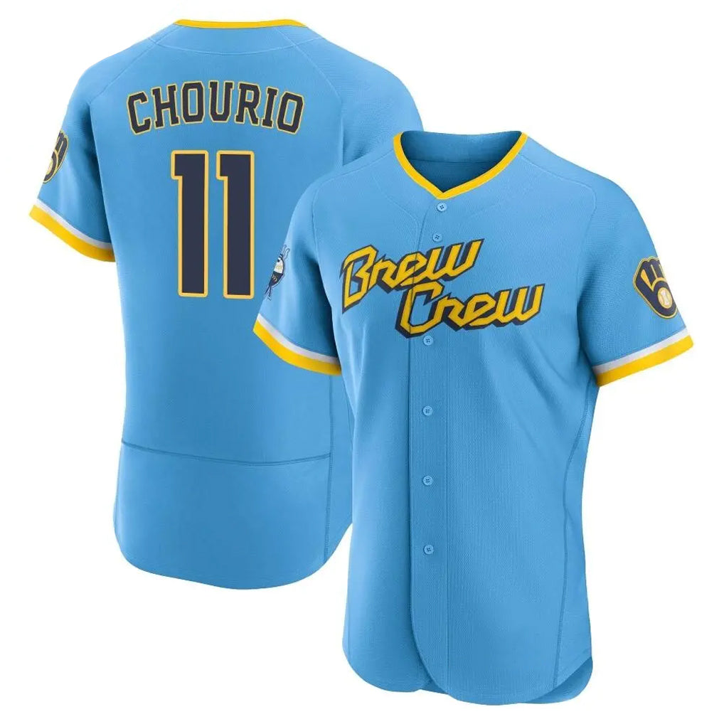 Friene M.Brewers #11 Jackson Chourio Player Light Blue City Connect Home Limited Elite Stitched Jerseys