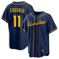 Friene M.Brewers #11 Jackson Chourio Player Navy Home Game Stitched Jerseys