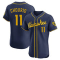 Friene M.Brewers #11 Jackson Chourio Player Navy Home Limited Elite Stitched Jerseys