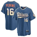 Friene M.Brewers #16 Blake Perkins Player Blue 2026 City Connect Home Game Stitched Jerseys