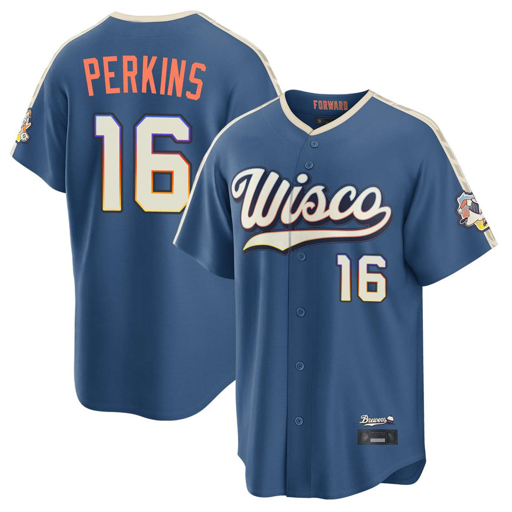 Friene M.Brewers #16 Blake Perkins Player Blue 2026 City Connect Home Game Stitched Jerseys
