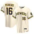 Friene M.Brewers #16 Blake Perkins Player Cream Home Limited Stitched Jerseys