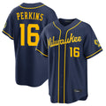 Friene M.Brewers #16 Blake Perkins Player Navy Home Stadium Game Stitched Jerseys