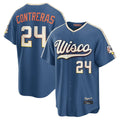 Friene M.Brewers #24 William Contreras Player Blue 2026 City Connect Home Game Stitched Jerseys