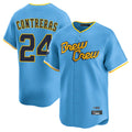 Friene M.Brewers #24 William Contreras Player Light Blue City Connect Home Limited Stitched Jerseys