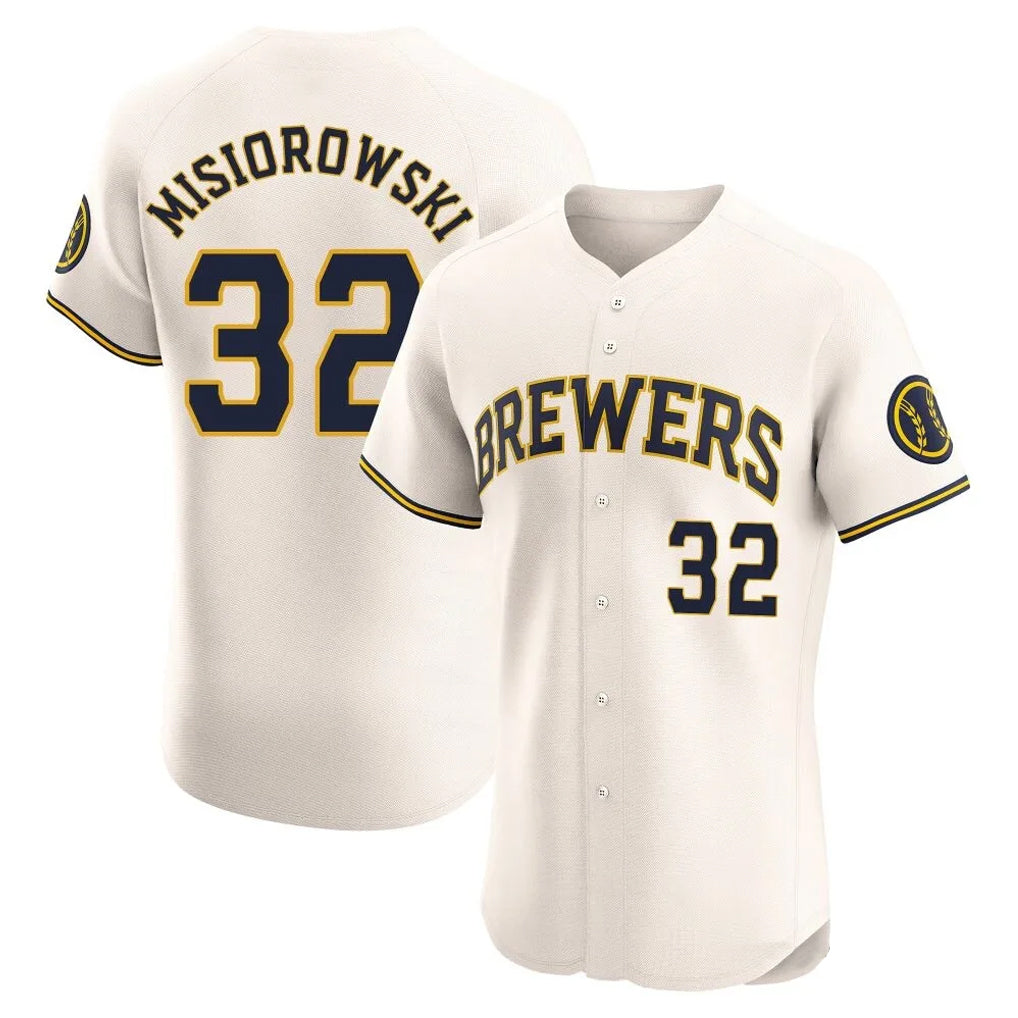 Friene M.Brewers #32 Jacob Misiorowski Player Cream Home Limited Elite Stitched Jerseys