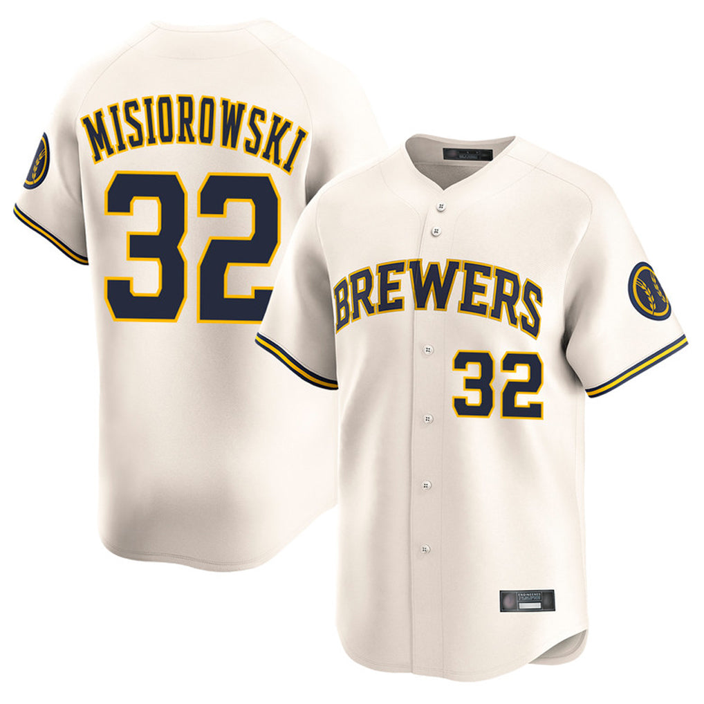 Friene M.Brewers #32 Jacob Misiorowski Player Cream Home Limited Game Stitched Jerseys