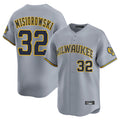 Friene M.Brewers #32 Jacob Misiorowski Player Gray Home Limited Stitched Jerseys