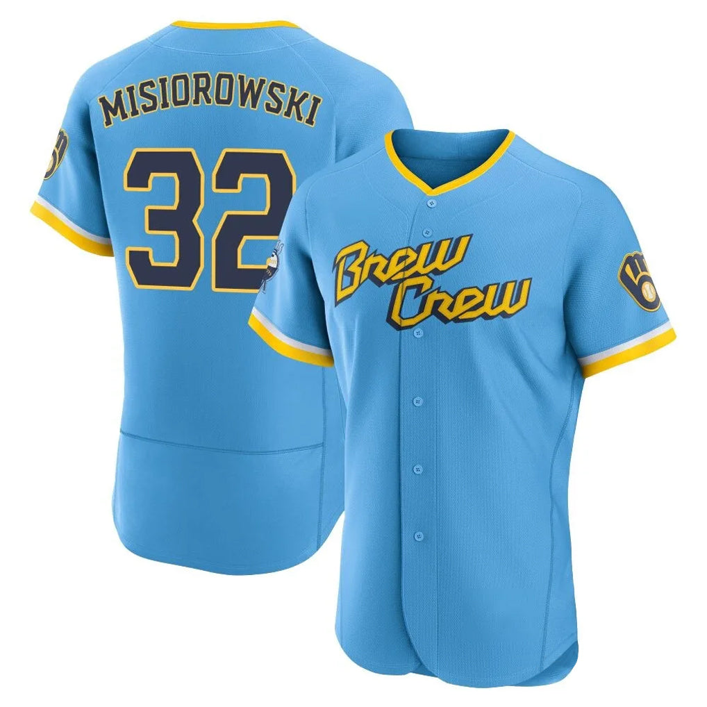 Friene M.Brewers #32 Jacob Misiorowski Player Light Blue City Connect Home Limited Elite Stitched Jerseys