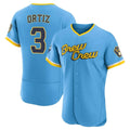 Friene M.Brewers #3 Joey Ortiz Player Light Blue City Connect Home Limited Elite Stitched Jerseys